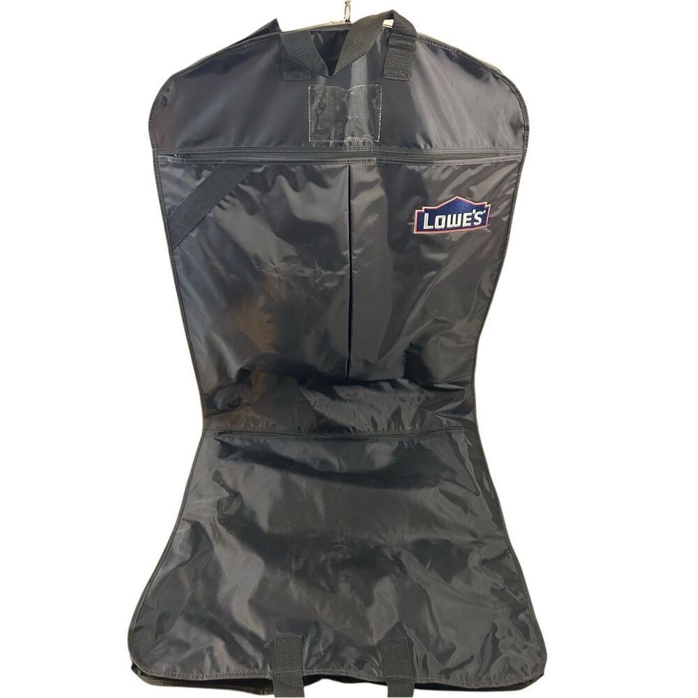 Lowe’s suit‎ garment hanging bag black 47x23" multi-zipper luggage